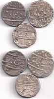 Silver (3), Rupee, Rafi-ud-darjat, Itawa Mint; Jahandar Shah, Shahjahanabad Mint, and Shah