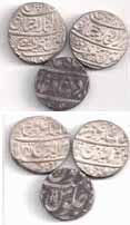 Silver (3), Rupee, Athani (2) and Ankushi of Ahmedabad Mints. Very Fine to Very Fine+. 3 c