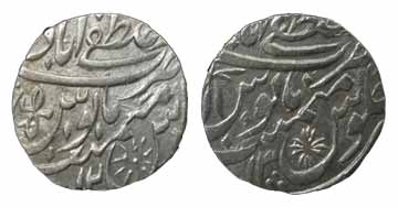 Mustafabad Rampur Mint, Silver (3), Rupee, in the name of Shah Alam II, 3 different dates.