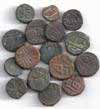 Assorted lot of various copper coins (16) of the Sikhs and Kashmir. Fine to Very Fine. 16 