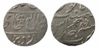 Gwalior Fort Mint, Silver, Rupee, in the name of Shah Alam II, AH 1218/46, issued by the E
