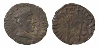 Western Kshatrapas, Nahapana, thunderbolt and arrow type; Ranahasti of medieval Gujarat. V