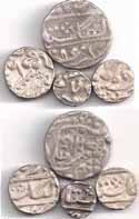 Silver (4), Set of 4: Rupee, ½, ¼ and 1/8 Rupee, Regal Issues with the name of Queen Victo