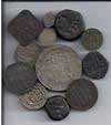 Assorted lot of numerous denominations; Silver (10) and Copper (14), hand-made and machine