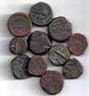 Mixed lot of Princely States Copper coins (11). Numerous states, rulers and varieties. Fin