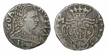 Goa, Silver, Rupia, 1800 (KM 205). Very Fine, Rare.