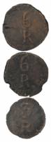 Goa, Copper (2), 3 Reis and 6 Reis (2). Fine+, Scarce. 3 coins