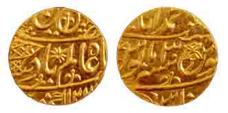 Banaras Mint, Gold, Mohur, Muhammadabad Banaras Mint, in the name of Shah Alam II, AH 1211