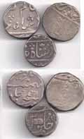 Mumbai Mint (2), Silver (3), Rupee, in the names of Ahmad Shah and Alamgir II; 1825 Rupee,