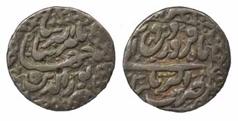 Jahangir, Silver, Rupee, Akbarnagar Mint, nur-ud-din type, decorated borders, Farwardi Mon