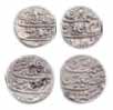 Aurangzeb, Silver (4), Rupee, Allahabad, Gulbarga, Multan and Jafarabad Mints. Very Fine, 