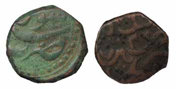 Aurangzeb, Copper (4), Dam, Machlipatan (2) and Surat (2) Mints. Fine to Very Fine. 4 coin