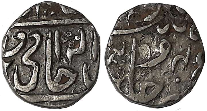 Daulat Rao, Silver 1/4 Rupee, 2.67g, Sipri Mint, in the name of Shah Alam II, RY 4(7) (KM#
