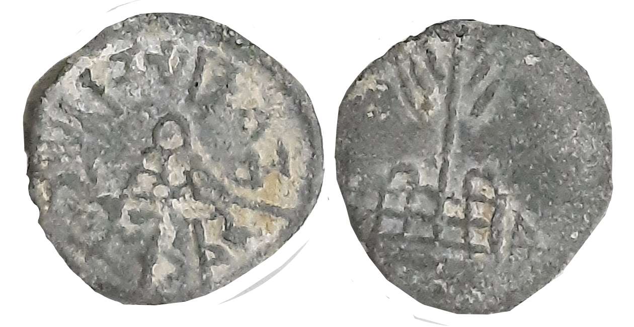 Anandas, Vinuhkada Chutkulananda Satkarni, Lead, 5.59g, Obv: Ten arched hill, Brahmi legen
