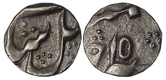 Murshidabad, Silver 1/8 Rupee, 1.46g, in the name of Shah Alam II RY 15 (P. Stevens# 2.154