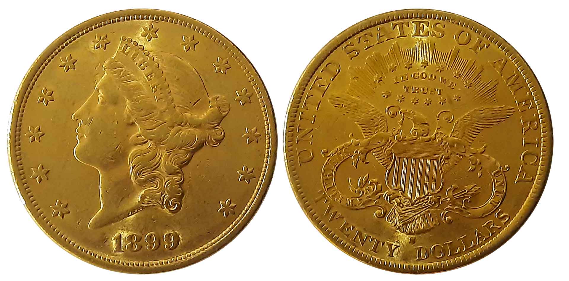 United States of America, Gold 20 Dollars- Double Eagle, 33.43g, “Liberty Head” type, Obv: