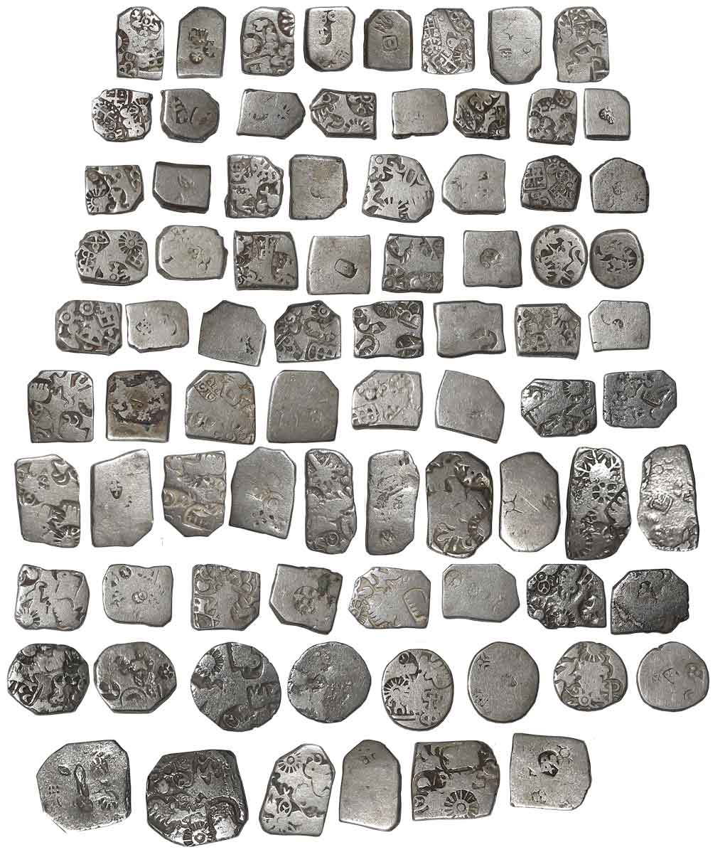 Ancient, Punch Marked, Silver (40), Attributed to Imperial Magadha, various symbols and ty