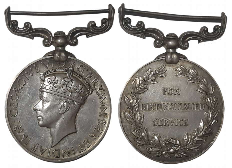 Indian Distinguished Service Medal(IDSM), Silver Medal, George VI, 1939–1945 Awarded to “3