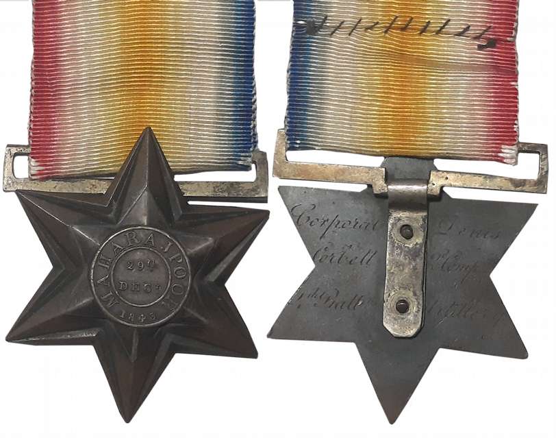 East India Company, Gwalior Star (Maharajpoor), Awarded to “CORPORAL DENIS CORBELL 2ND COM