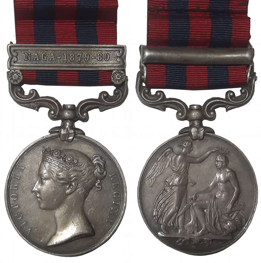 Victoria, India General Service Silver Medal, NAGA- 1879-80 bar, Awarded to “SEPOY UMRED G