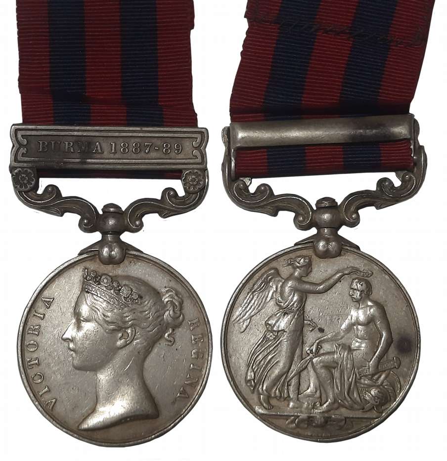 Victoria, India General Service Silver Medal, Burma 1887-89 bar, Awarded to “712 HAVR. RAM