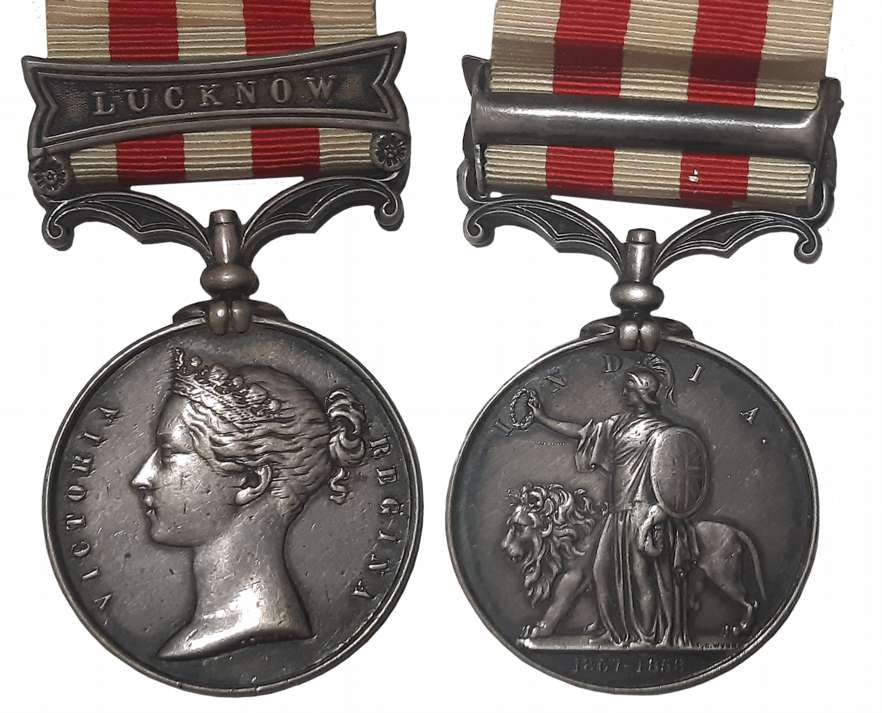 Victoria, Indian Mutiny Silver Medal, Lucknow bar, 1857-58, Awarded to “JOHN HARVEY, 79TH 