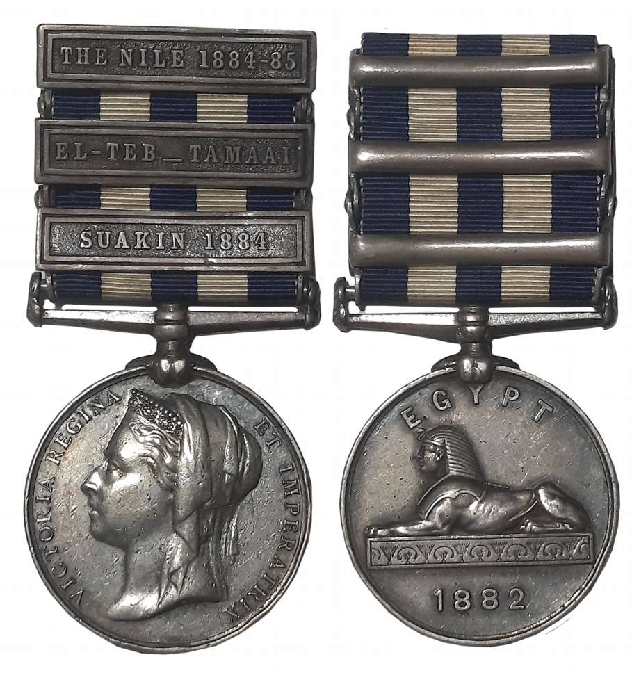 Victoria, Egypt Silver Medal, The Nile 1884-85, EL-TEB Tamaai, Suakin 1884 Bars, 1882, Awa