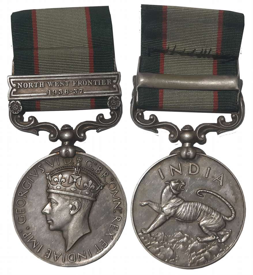 George VI, India General Service Silver Medal, North West Frontier 1936-37 Bar, Awarded to
