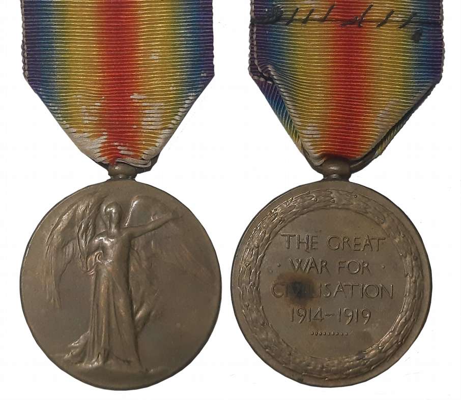 George V, 1st World War, Victory Bronze Medal, Awarded to “7566 W. SVT. PASSOO, A.H.C.”, O