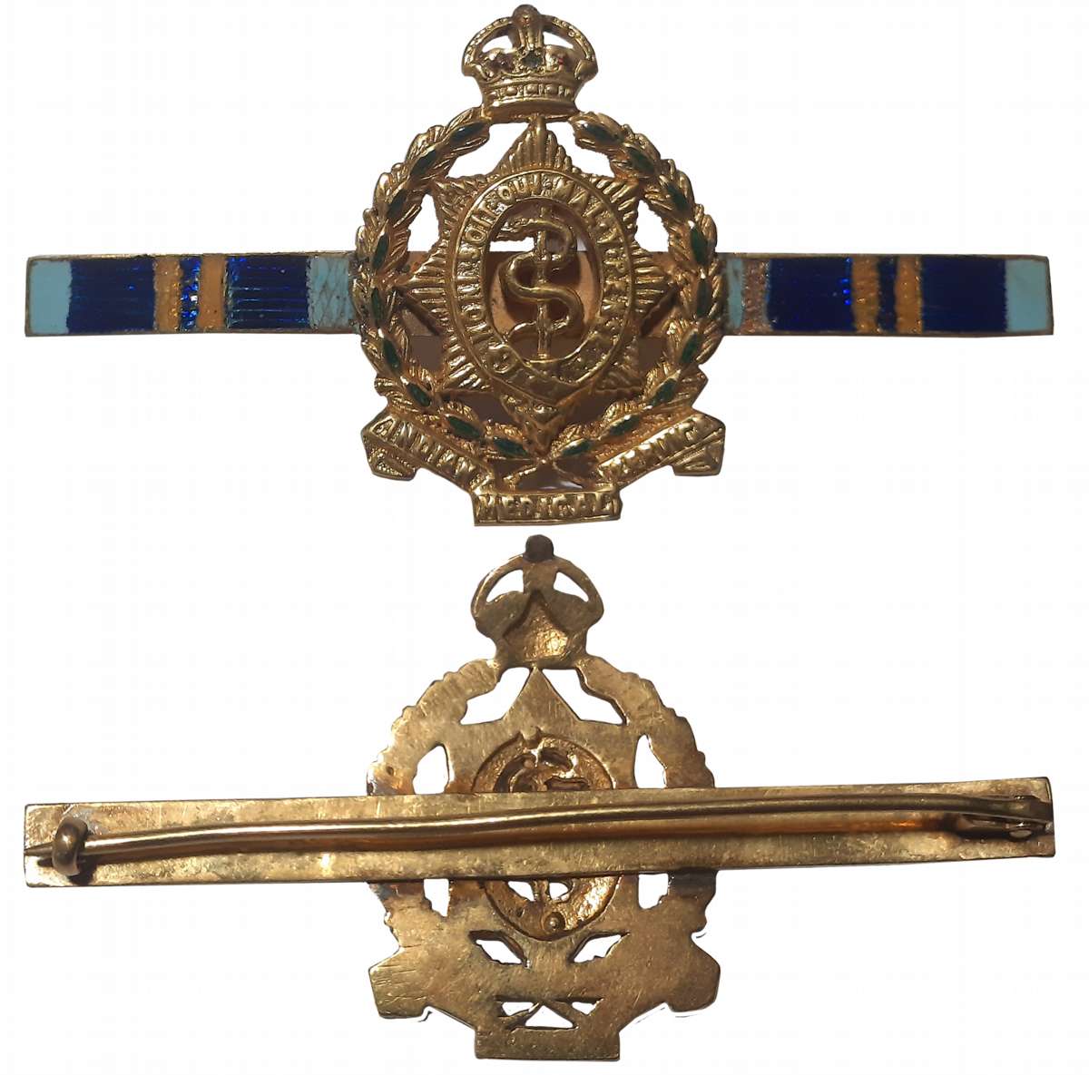 Indian Medical Services Lapel Badge, Gold, 32.38g, British India, Second World War period 