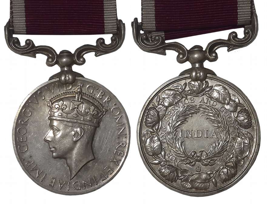 George VI, Indian Army Long Service & Good Conduct Silver Medal, Awarded to “15552 NK. LAL