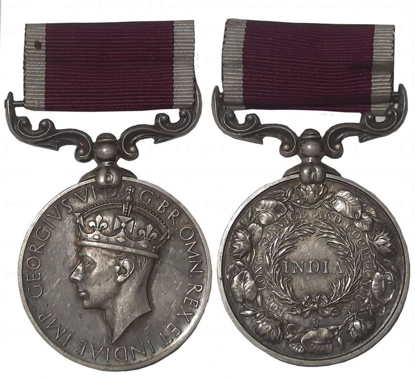 George VI, Army Long Service & Good Conduct Silver Medal, Awarded to “9883 NK. BAHADUR THA