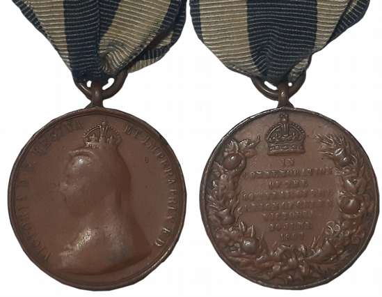 Queen Victoria, Copper Official Diamond Jubilee Medal, 1897, Obv: Victoria facing left, Re