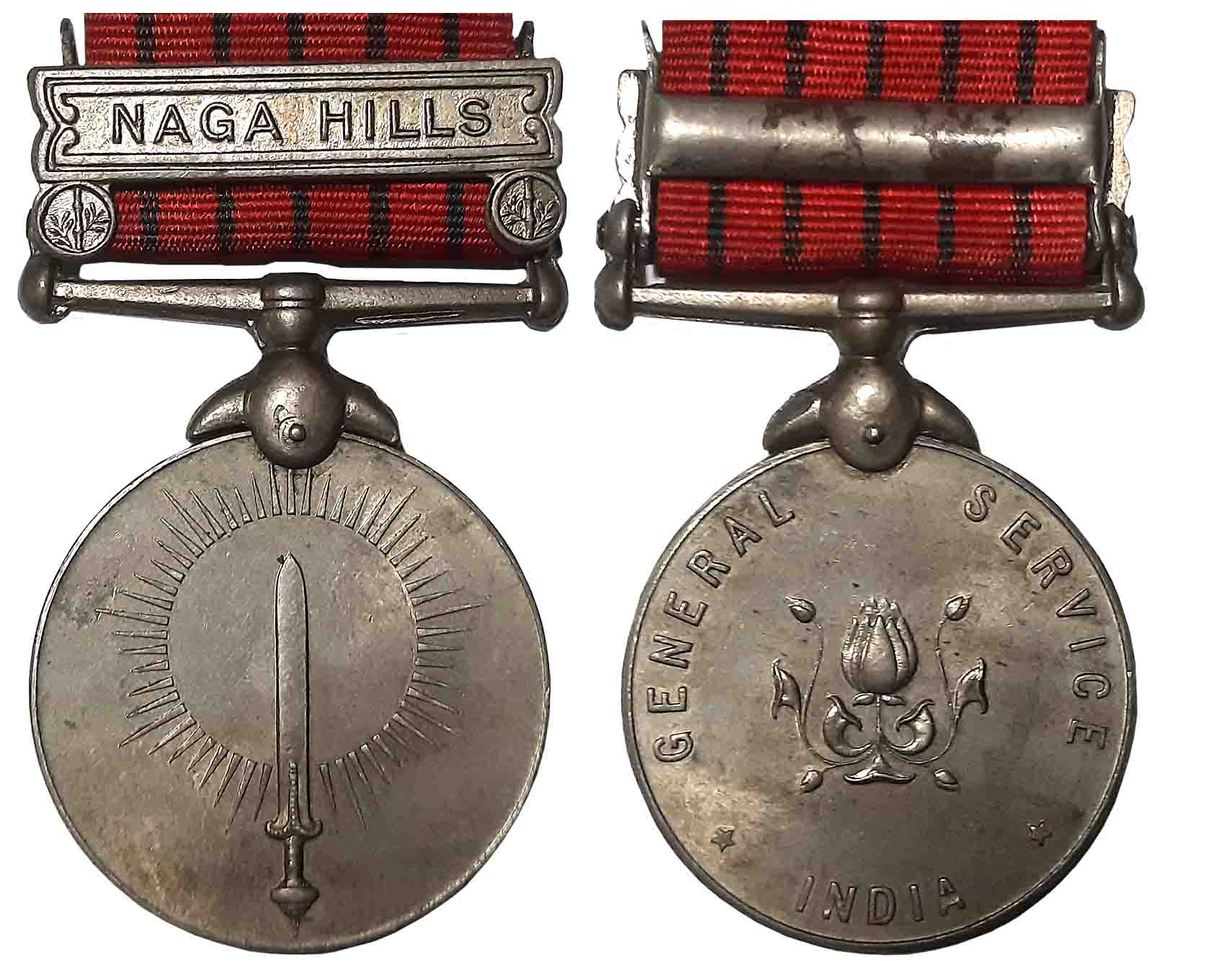 The General Service Silver Medal, Naga Hills bar, Awarded to “V-191 MAJ. A.D. KELKAR. R.V.