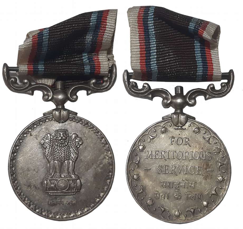 Meritorious Service Medal, Silver, Awarded to “1144006 BHM BALKARAN SINGH. ARTY”, Obv: Ash