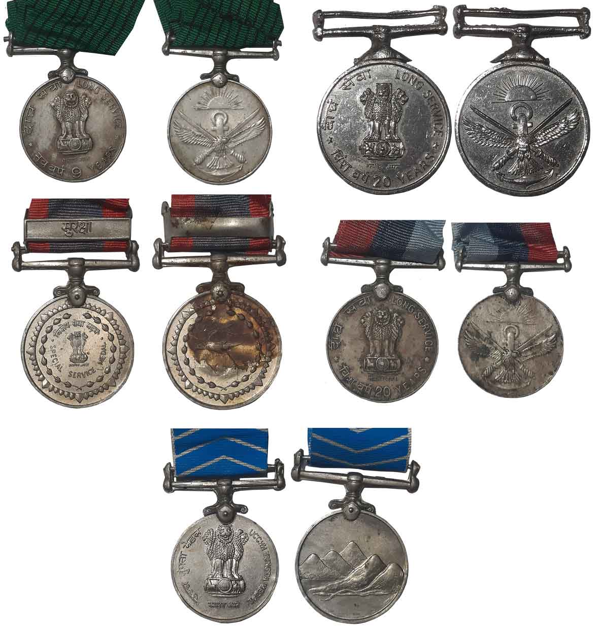 Medal, Long Service Medal (9 Years), Cupro Nickel, Awarded to “JC-34042 N-SUB. BALA KRISHA