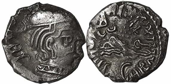 Visvasena, son of Bhartrdaman as Kshatrapa, Silver Drachma, 2.00g, SE220, Obv: Bust of the