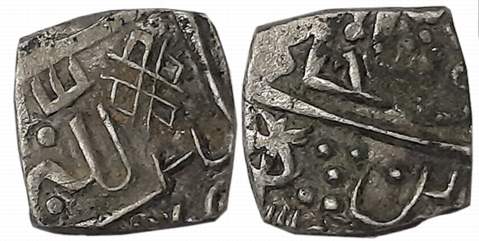 Mahmud Shah II, Silver 1/8 Tanka, 1.31g, Obv: Arabic legend “Mahmud Shah Khalji bin (Nasir