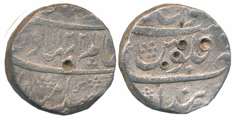Shah Alam, Silver Rupee, 11.34g, Parenda Mint, AH 1122 (KM# 348.31). Complete Mint name on