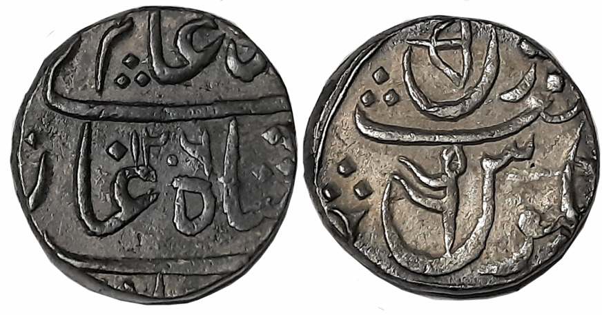 Gulshanabad- Nasik, Silver Rupee, 11.13g, AH 1206, in the name of Shah Alam II, Jhari Patk