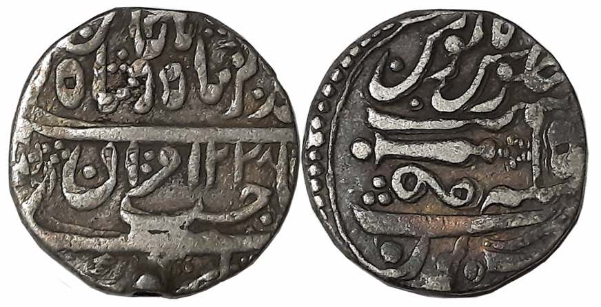 Daulat Rao, Silver Rupee, 10.92g, Sheopur Mint, AH 1228 / RY 15, in the name of Muhammad A