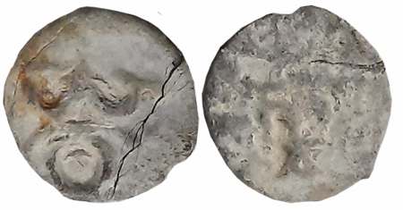 Anandas of Banavasi, Anonymous, Unlisted Indrdhvaja/Nandipada type Type, Lead, Unit, 2.08g