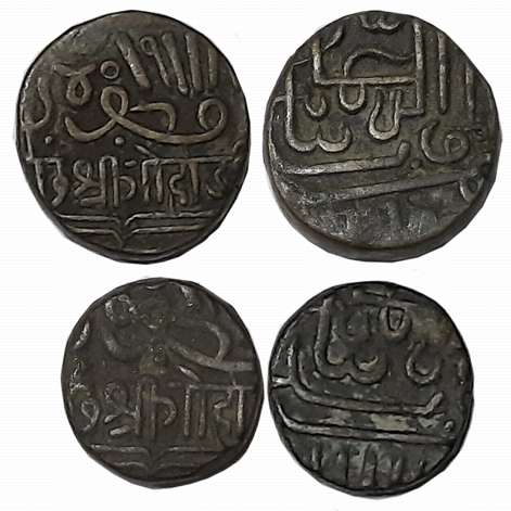 Rao Sri Gohadaji II, Silver (2), Kori (1) & 1/2 Kori (1), Frozen AH date 978 (RS# 111.1, 1