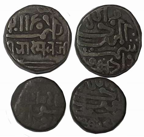 Rao Sri Bharmalji II, Silver (2), Kori (1) & 1/2 Kori (1), AH 1165 (RS# 135.1, 136.2). Ver