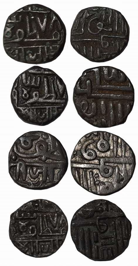 Silver 1/2 Kori (4), Frozen date AH 978 (KM# 9). Very fine to very fine+. 4 coins.