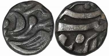 Muhammad Ibrahim Ali Khan, Silver 1/4 Rupee, 2.64g, with the name of Queen Victoria. Very 