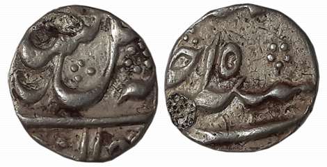 Murshidabad, Silver 1/4 Rupee, 2.85g, AH 118(9) / RY 15, in the name of Shah Alam II, Cres