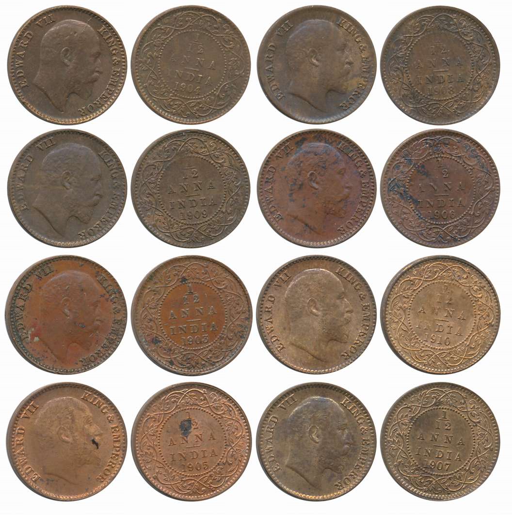 King Edward VII, Set of Complete Year, 1903, 1904, 1905, 1906, 1907, 1908, 1909, 1910, 1/1