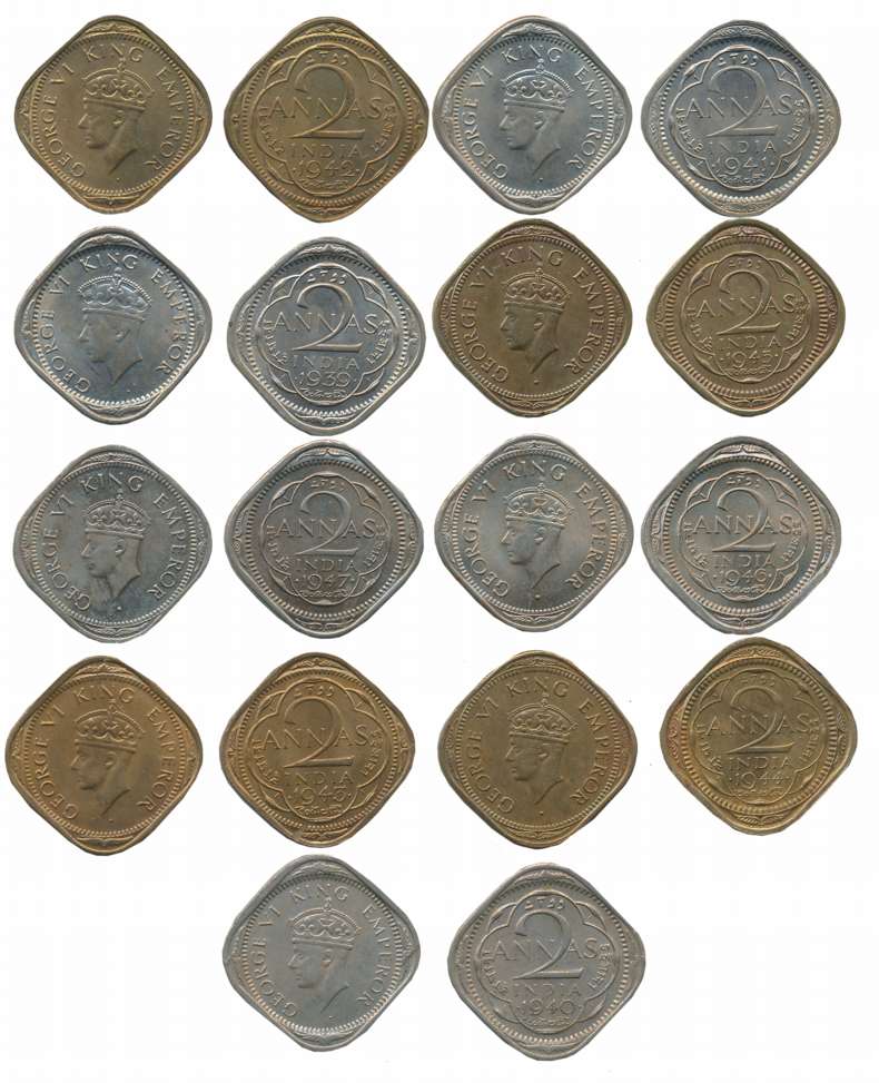 King George VI, Set of Complete Year, 1939, 1940, 1941, 1942, 1943, 1944, 1945, 1946, 1947
