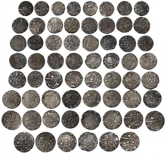Jodhpur, Silver Rupees (34), Various rulers, types, and dates, Devnagari Daroga marks “Ga,